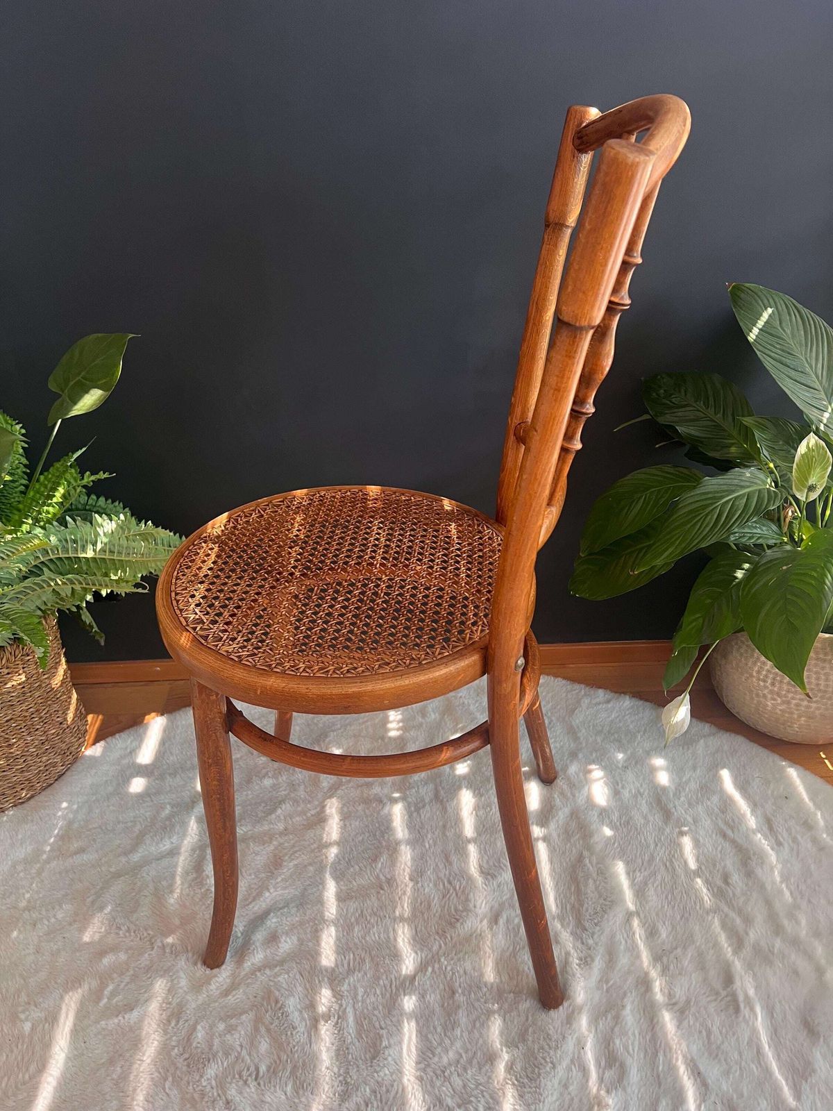 Rare Thonet No. 98 Bentwood Cane Chair | Authentic Vintage Bistro & Dining Seating | Bohemian Mcm Minimalist Accent photo buy