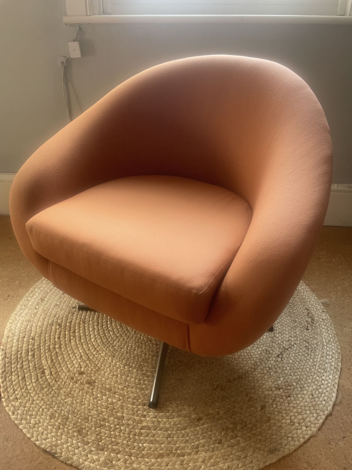 Egg Chair  Orange, Mid 20th Century photo for sale