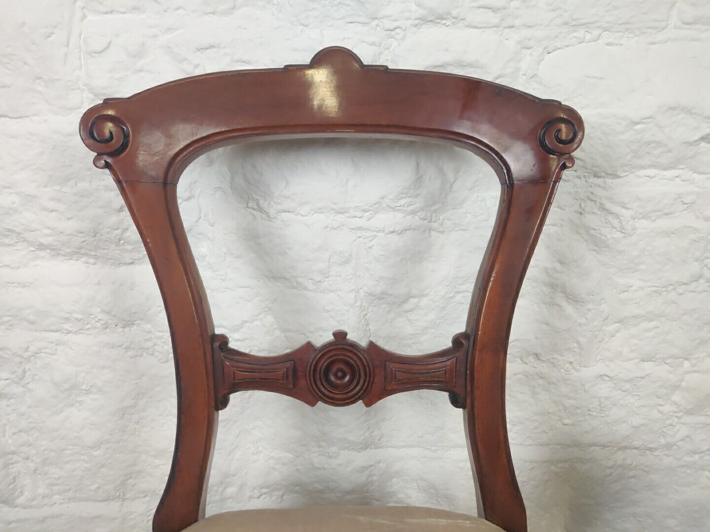 James Reilly Dining Chairs Pair Bulls Eye Ornate 19thc English photo buy