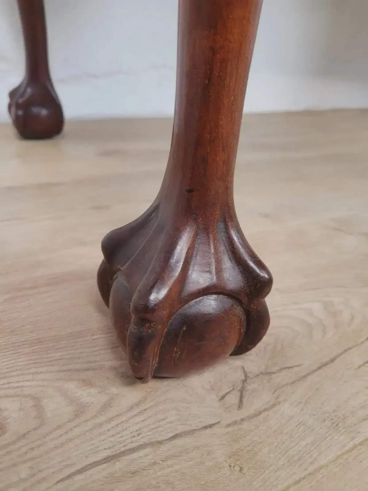 photo buy Vintage Dresser Vanity Bow Front Ball And Claw Footed 1960s