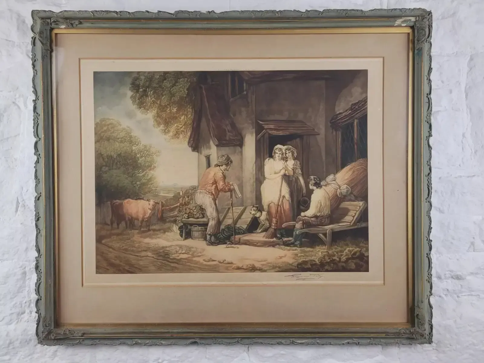 'Rustic Sympathy' Print By Francis Wheatley Country Picture