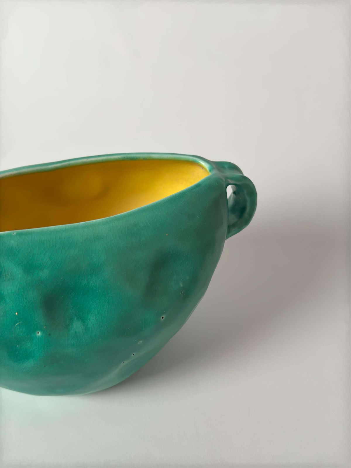 Bretby Arts And Crafts Green Glazed Planter, Model 1616, England, 1930s photo 320.0