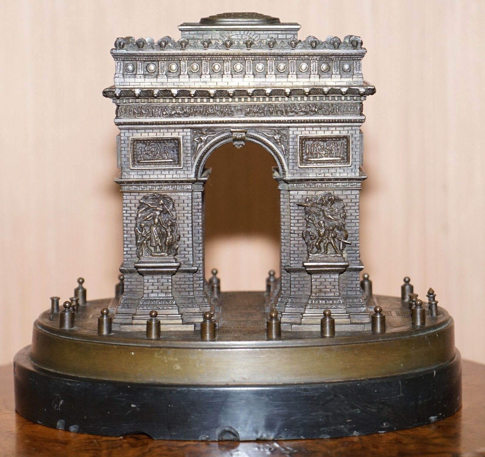 Rare 19th Century Leblanc Freres Grand Tour Bronze Statue Of The Arc De Triomph photo 2950.0