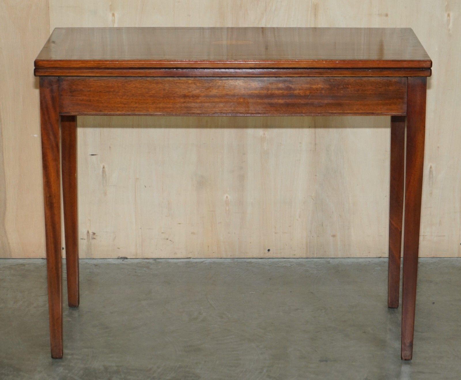 Fine Antique Sheraton Burr & Burl Walnut Card Games Table With Satinwood Detail photo for sale