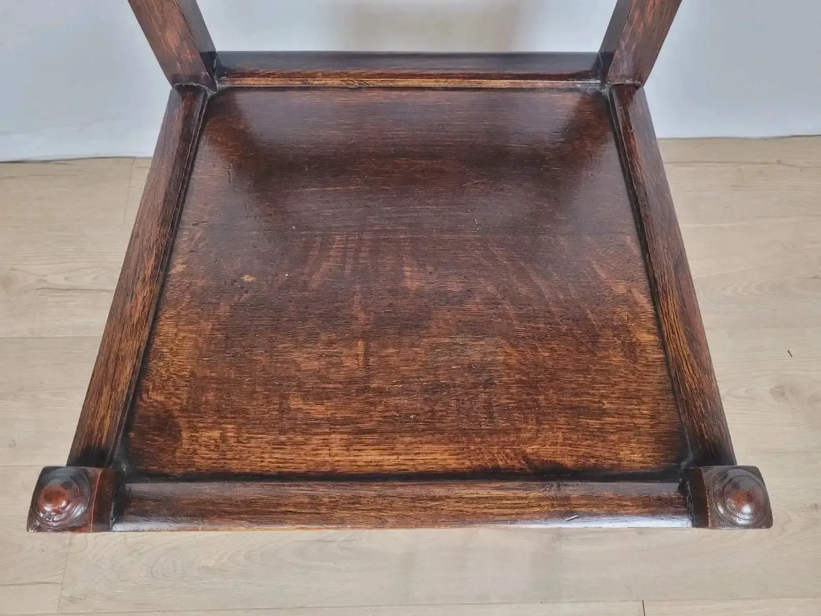 photo furniture Yorkshire Side Chairs Pair Carved Farmhouse Vintage 1950s