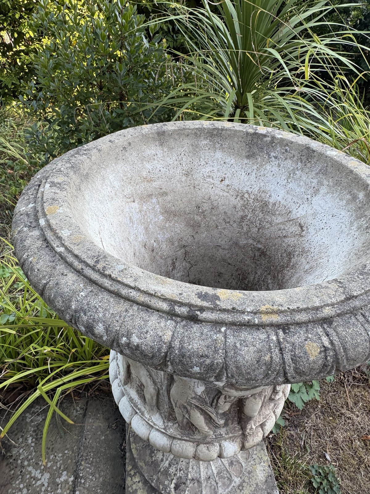 Set Of Three Greco Roman Carved Garden Pots” photo 400.0
