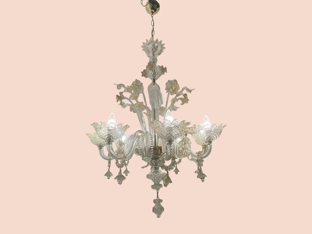 Large Venetian Murano Glass Chandelier 1960’s photo for sale