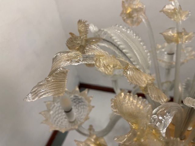Large Venetian Murano Glass Chandelier 1960’s photo 1800.0