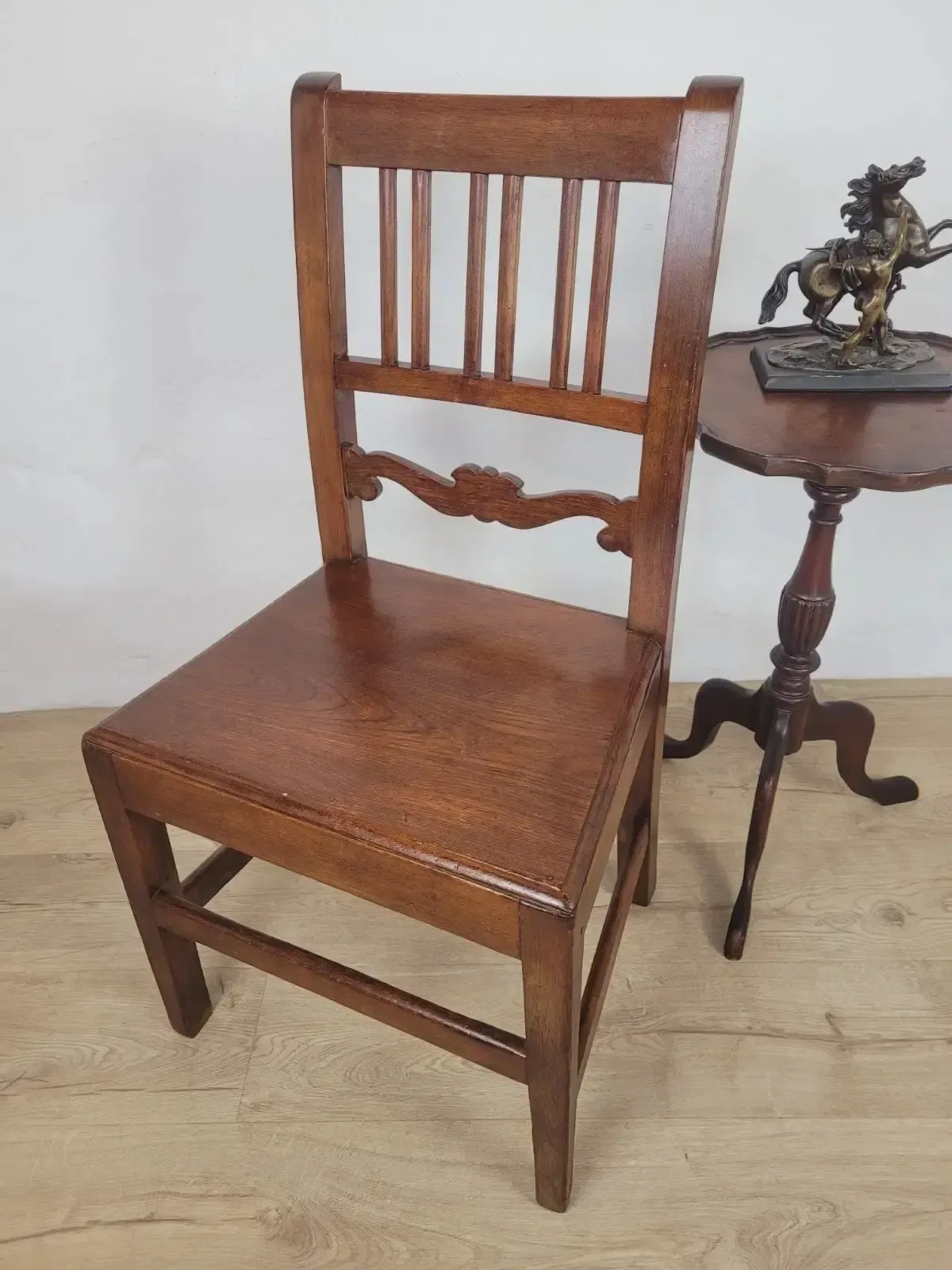 Oak Vintage Kitchen Chair Mid 20th Century 1950's Slat Back Postage Available photo furniture