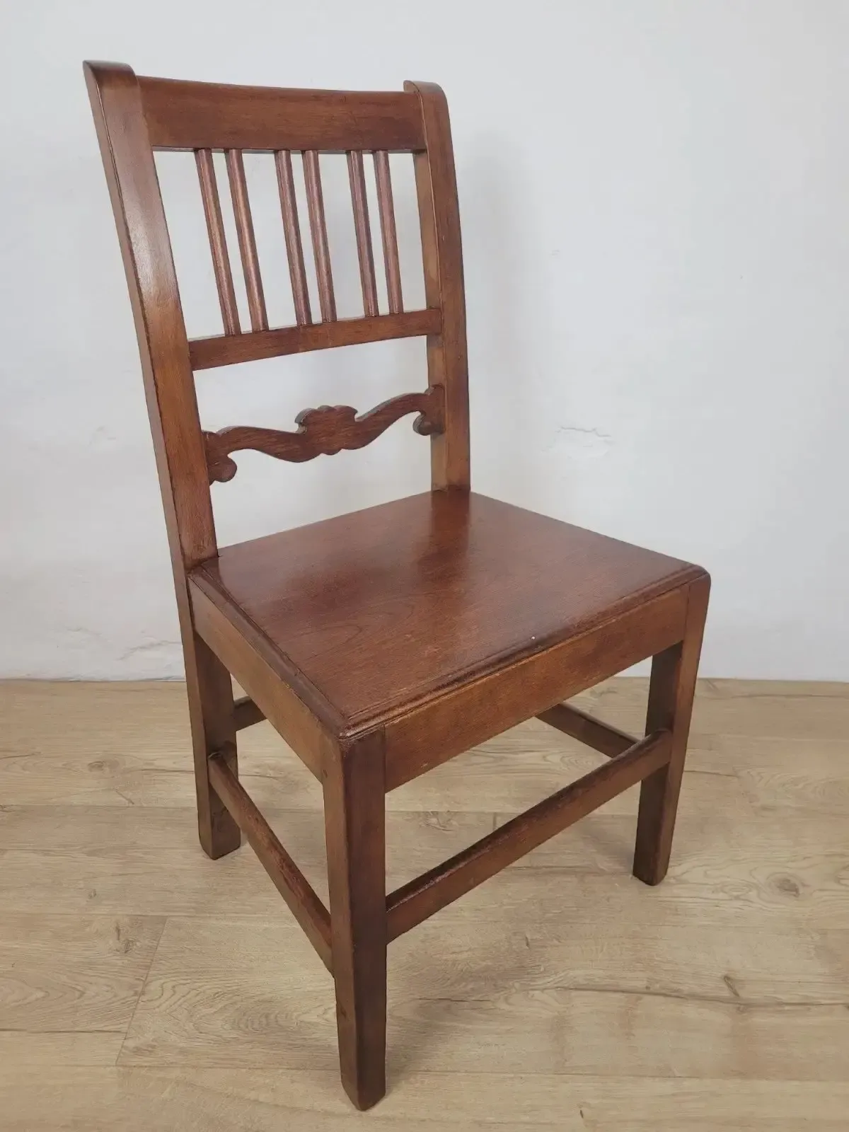 Oak Vintage Kitchen Chair Mid 20th Century 1950's Slat Back Postage Available photo for sale