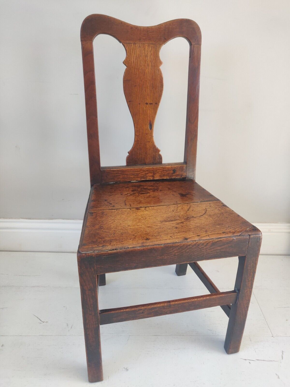 Hall Chair Oak Country 1900s Splatback Farmhouse Antique Postage Available photo 90.0