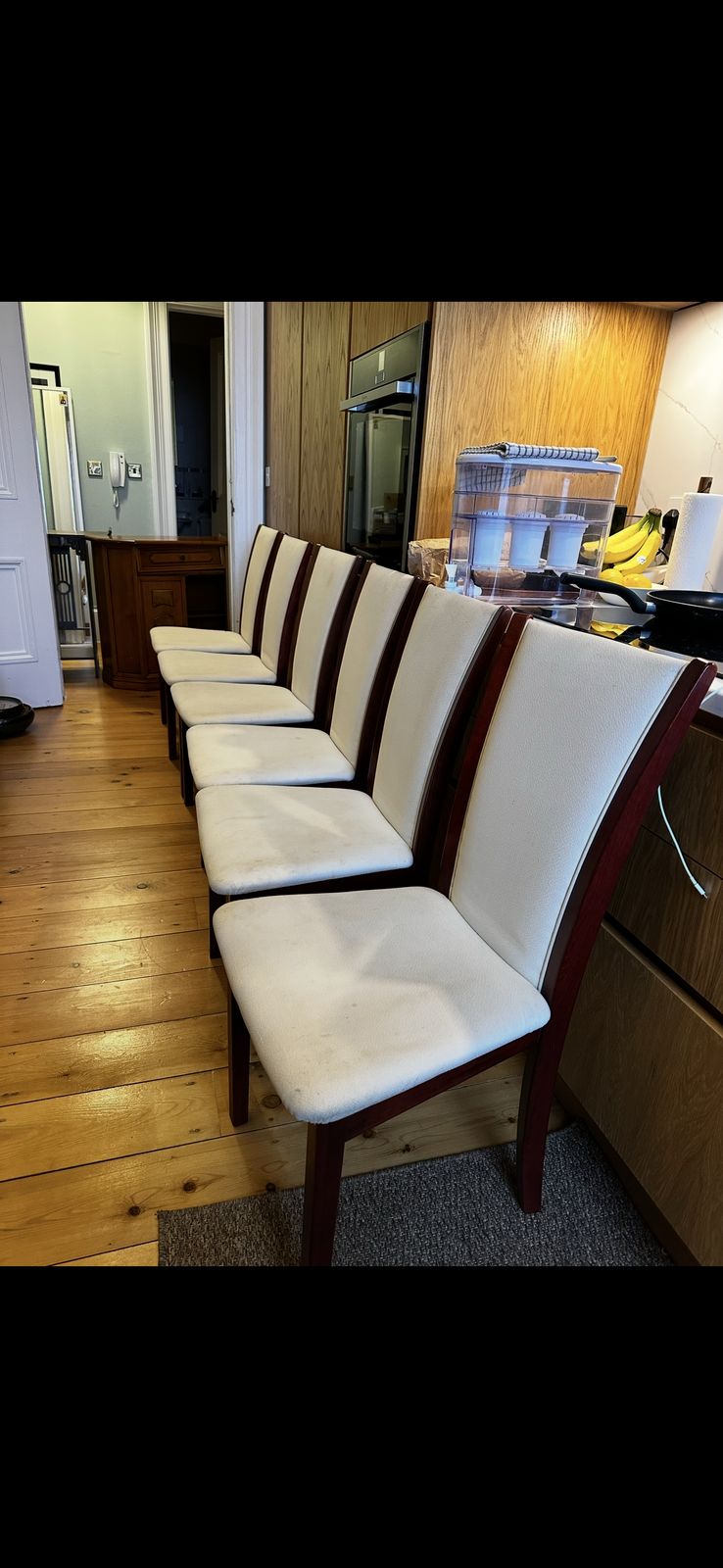 Vintage Skovby Sm64 Cream Upholstered Rosewood Dining Chairs photo Furniture