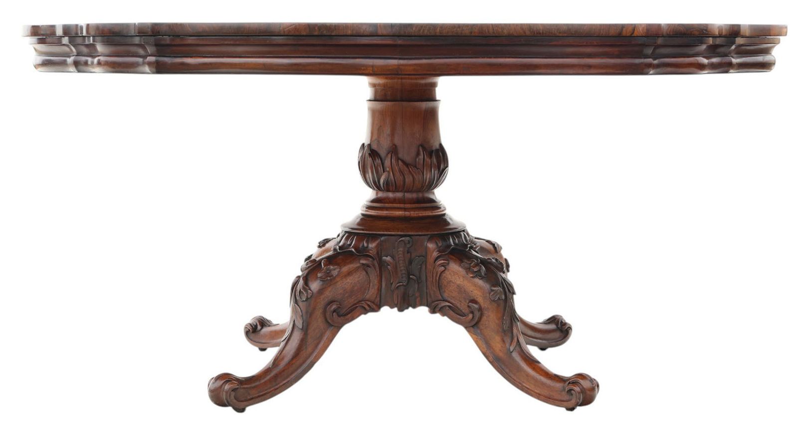 Antique 19th Century Victorian Rosewood Serpentine Loo / Breakfast Dining Table – Fine Quality Large Tilt Top photo 2995.0