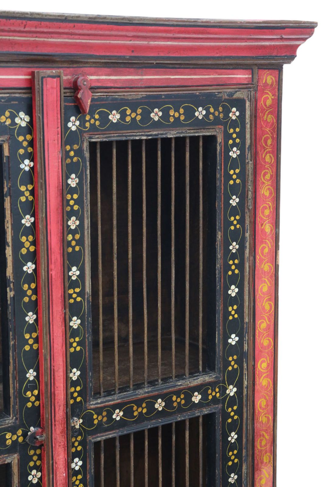 Antique 19th Century Painted Housekeeper’s Larder Cupboard – Fine Quality Storage Furniture photo vinterior