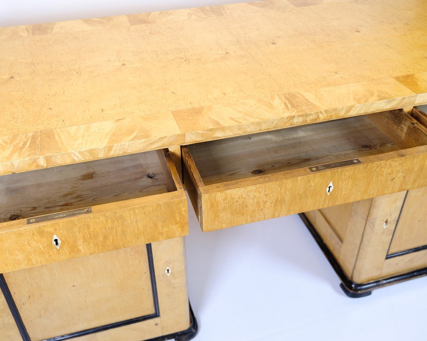 Antique Desk – Birch Wood & Intarsia – 1840s photo 1885.0