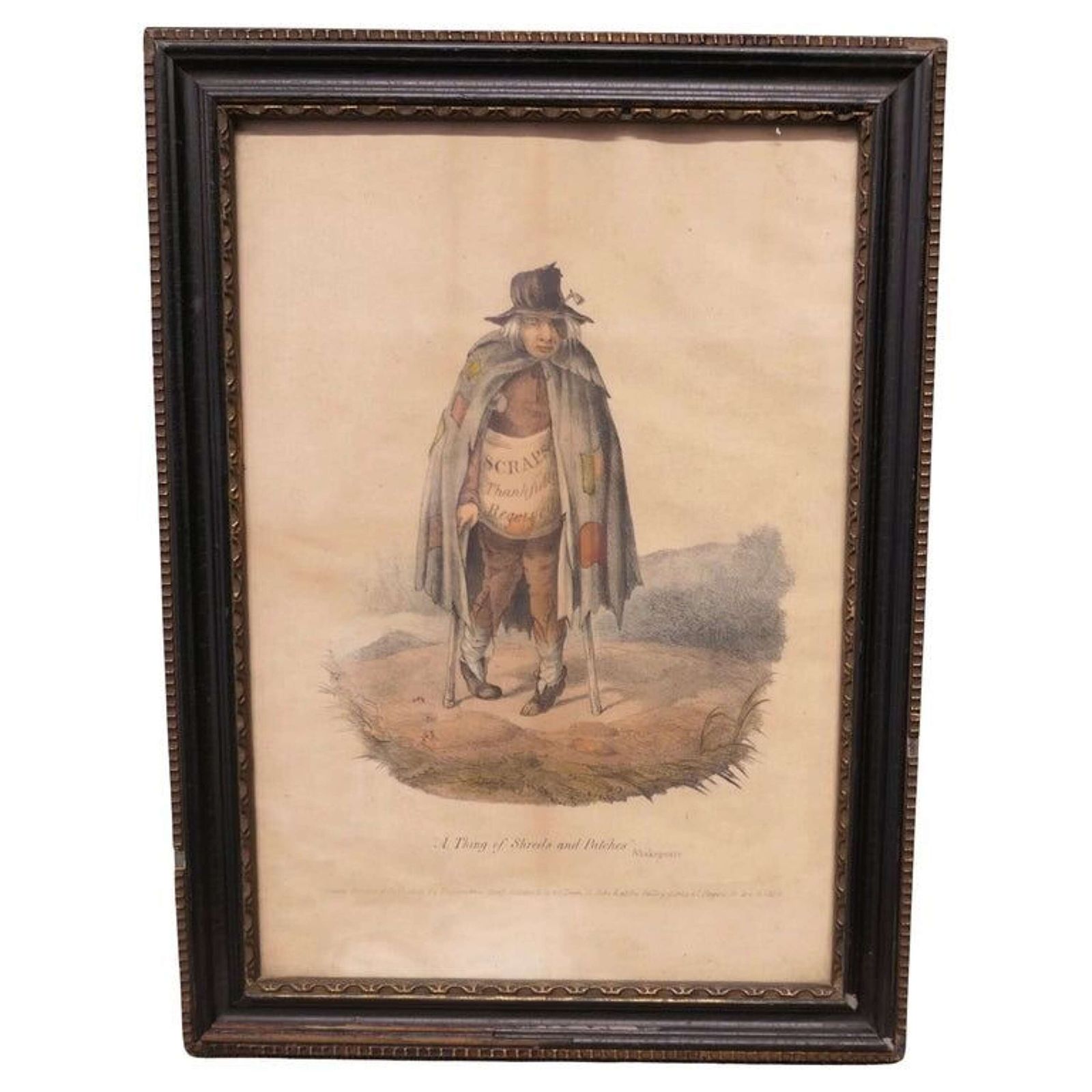 Early 19th Century Print “A Thing Of Shreds And Patches”