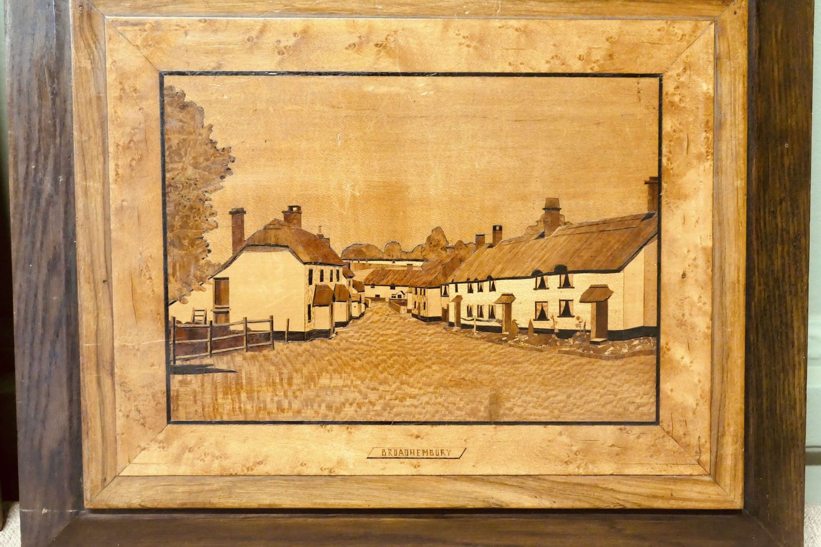 2 Early 20th Century Marquetry Pictures photo for sale