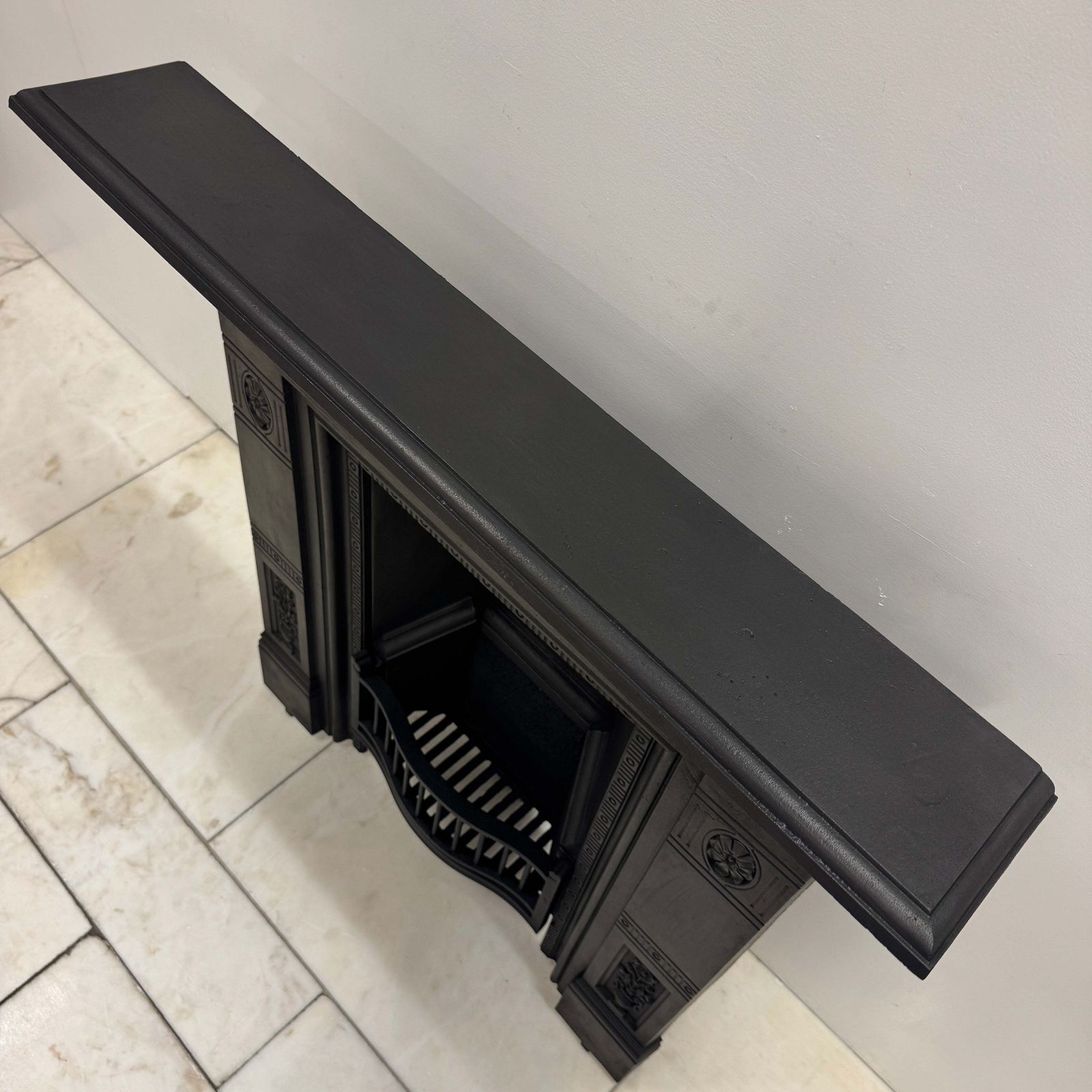 photo furniture Antique Cast Iron Combination Fireplace