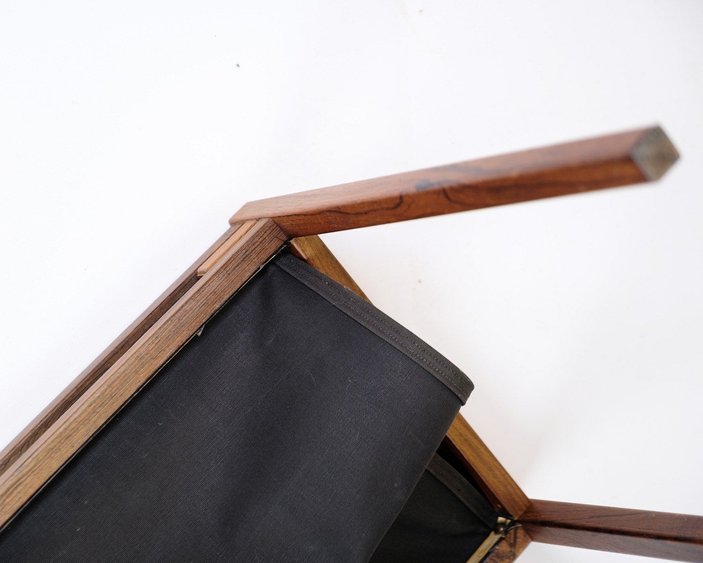 Newspaper/Magazine Holder   Rosewood & Black Canvas   Danish Design   1960s photo buy