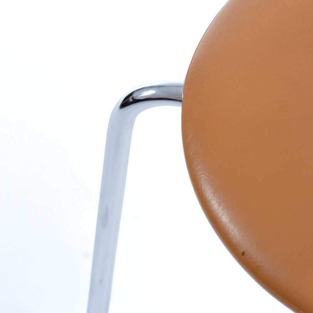 Midcentury Chair By Kovona In Faux Leather And Chrome, Czechoslovakia 1970s photo buy