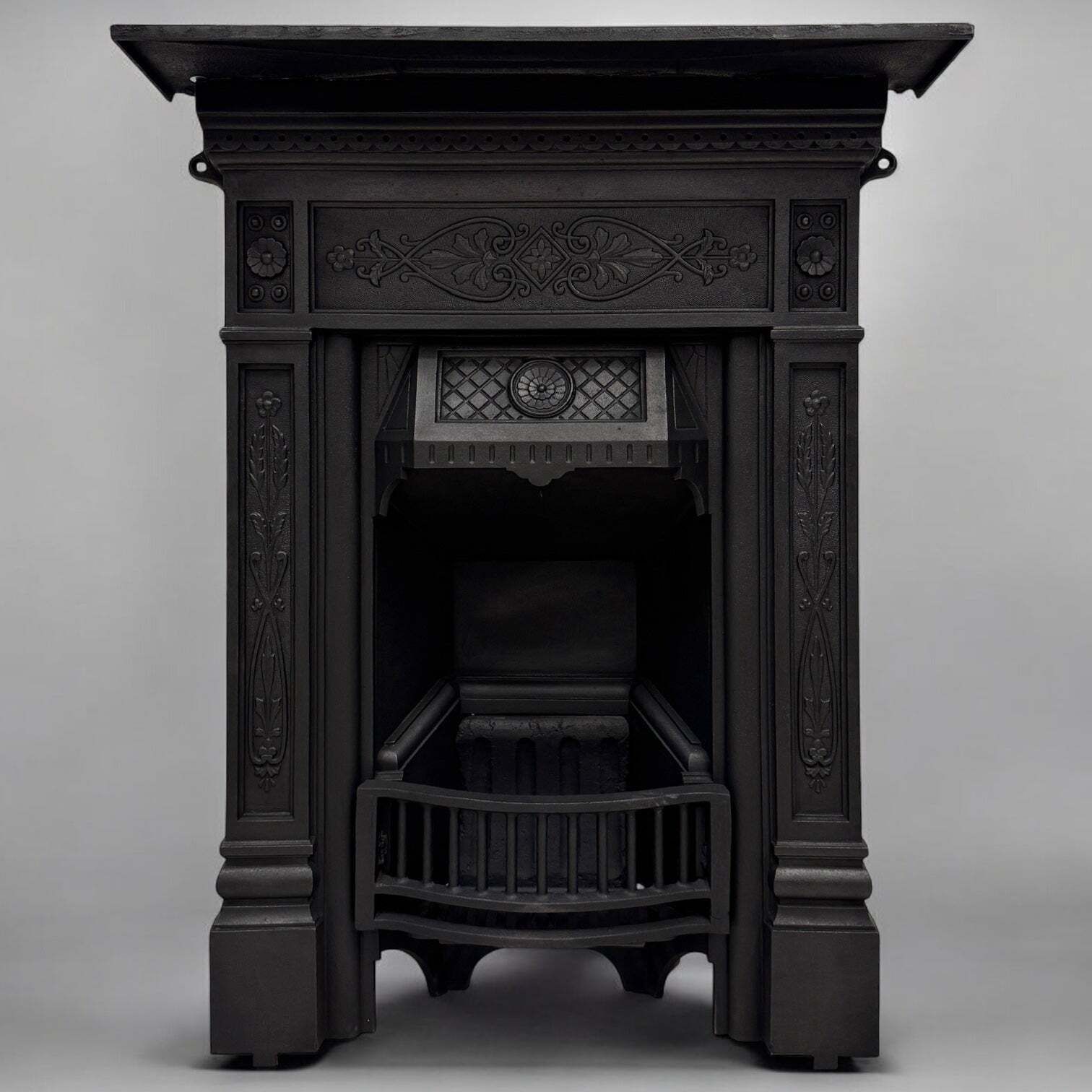 Antique Cast Iron Combination Fireplace