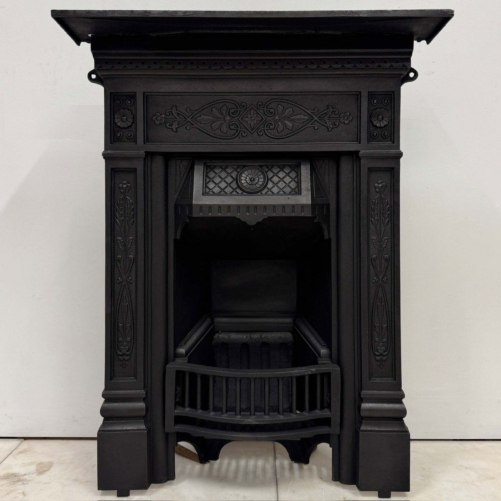 Antique Cast Iron Combination Fireplace photo furniture