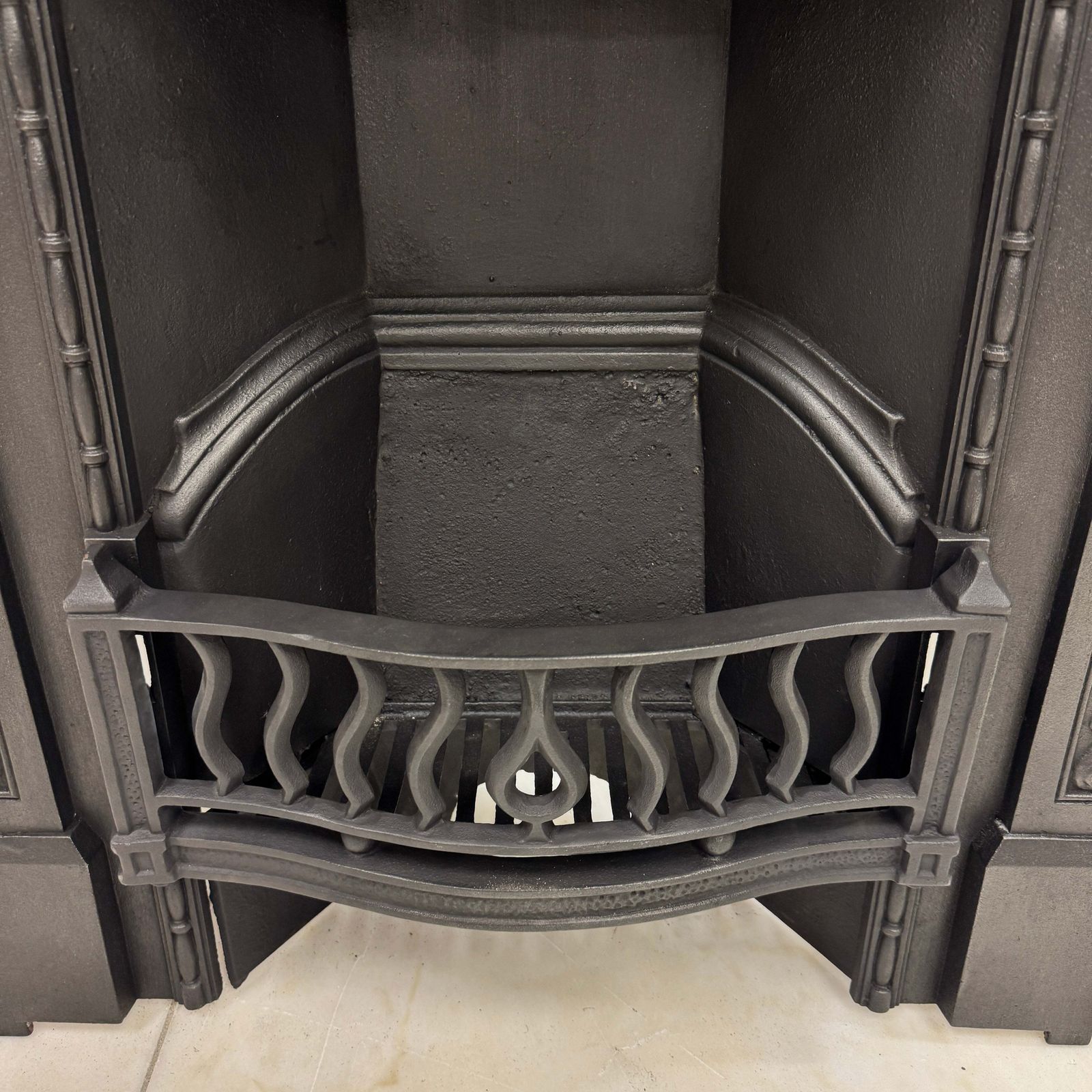 Antique Art Nouveau Cast Iron Combination Fireplace photo 795.0