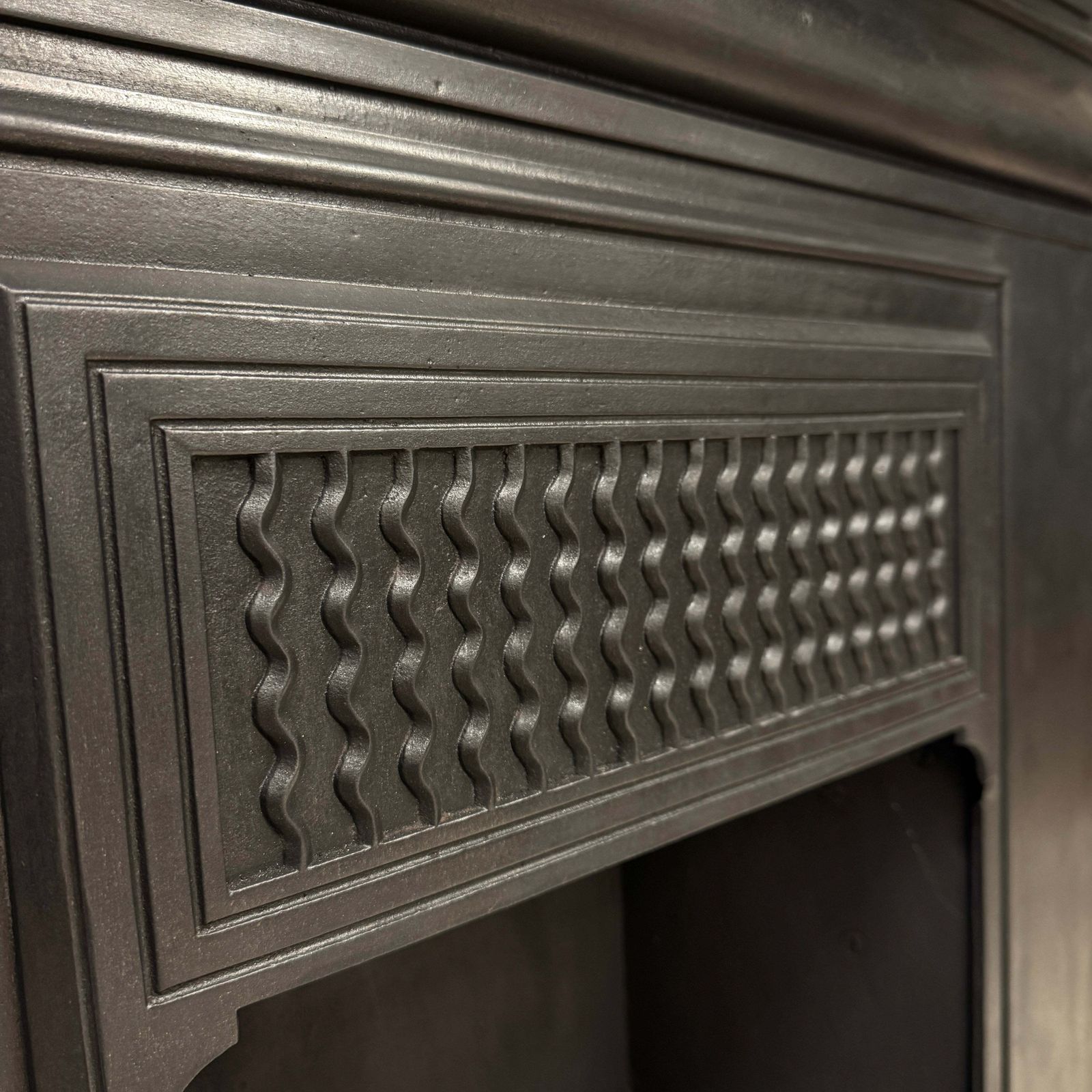 photo furniture Antique Cast Iron Combination Fireplace