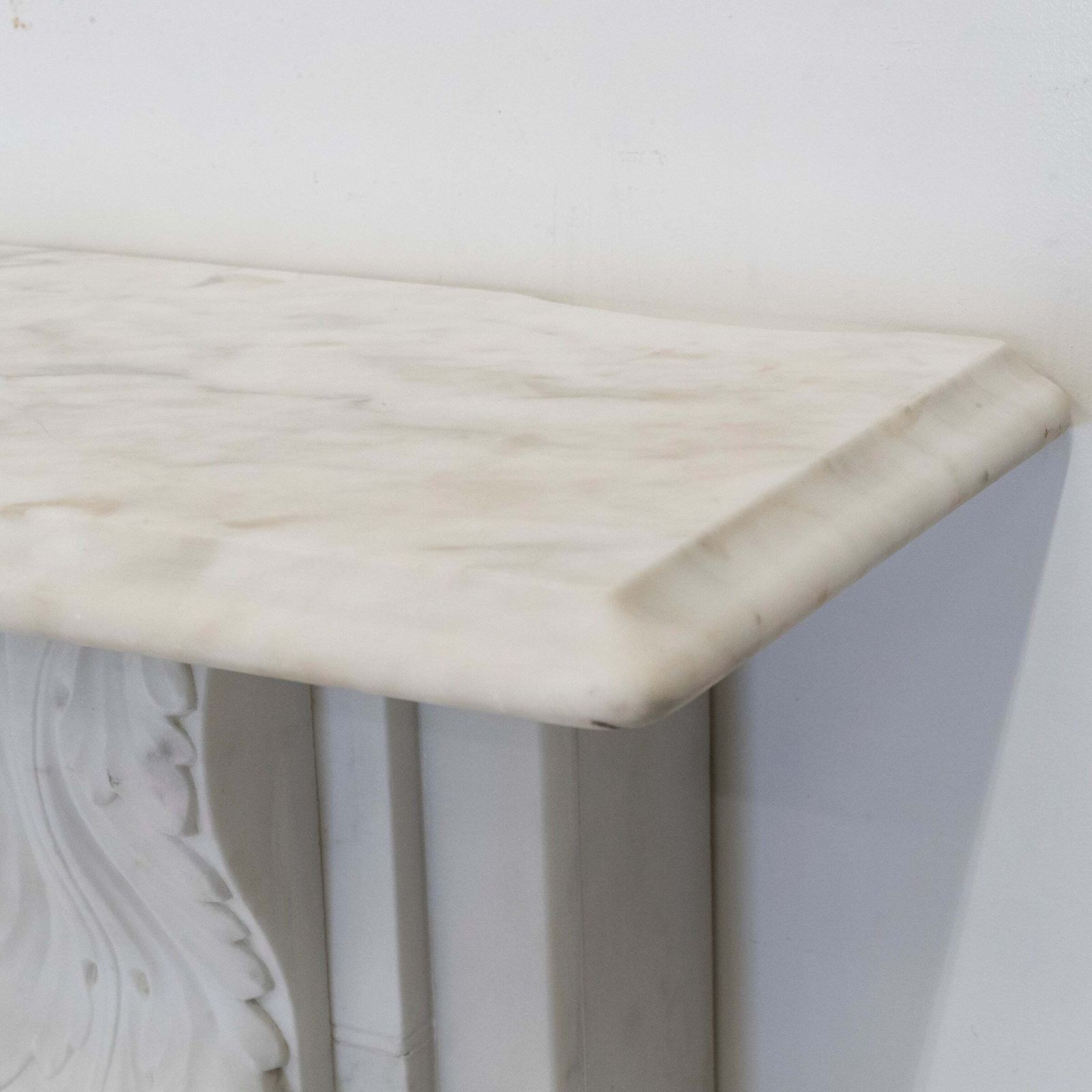 photo for sale Antique Victorian Marble Surround With Ornate Carved Corbels