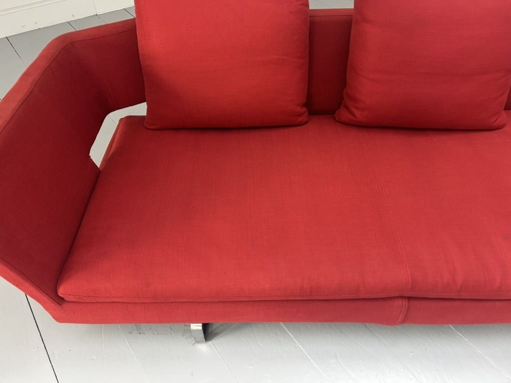 photo furniture B&B Italia “Arne” 6 Seat L Shape Sofa – In Red Fabric