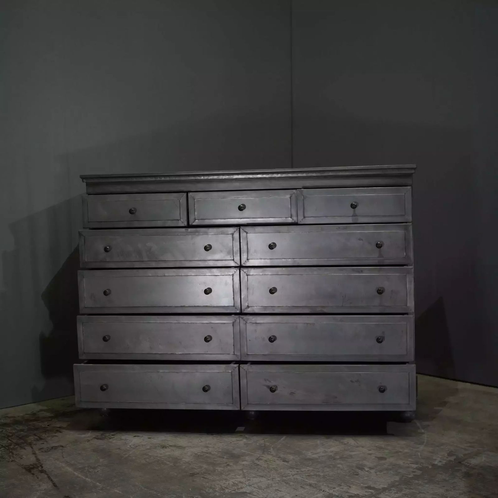 Restoration Hardware Annecy Metal Wrapped 11 Drawer Dresser photo furniture