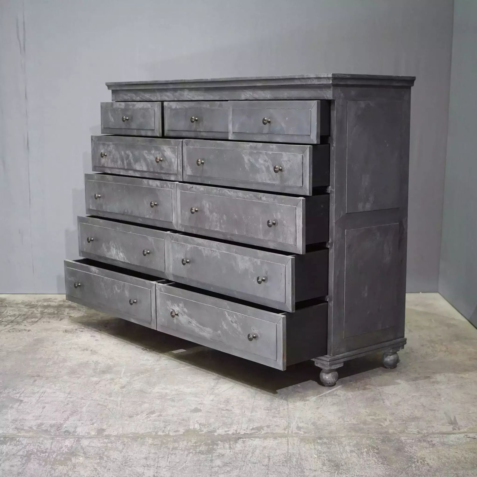 Restoration Hardware Annecy Metal Wrapped 11 Drawer Dresser photo 1428.0
