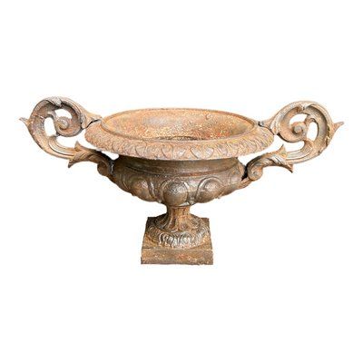 French Cast Iron Campana Urn By Alfred Corneau, 1800s photo Home Decor