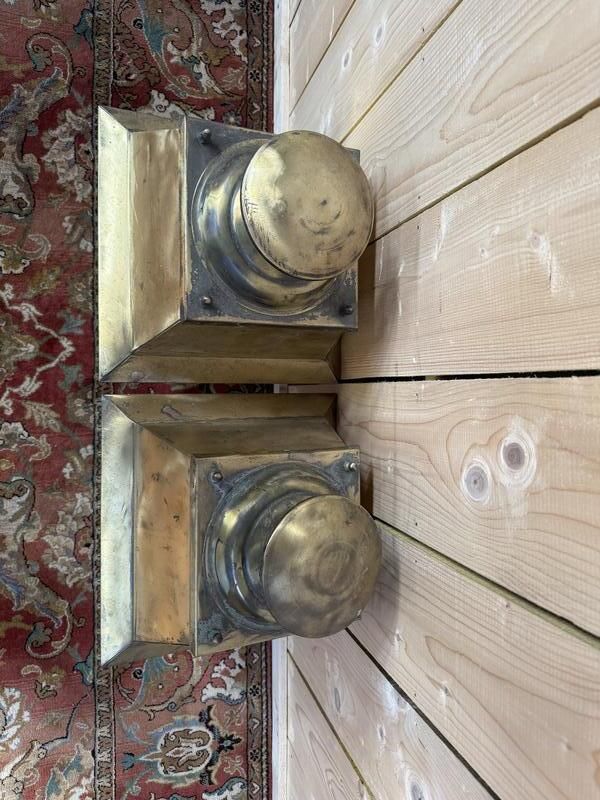 Paire De Lampadaires   Lanternes D'extérieur En Laiton photo 630.0