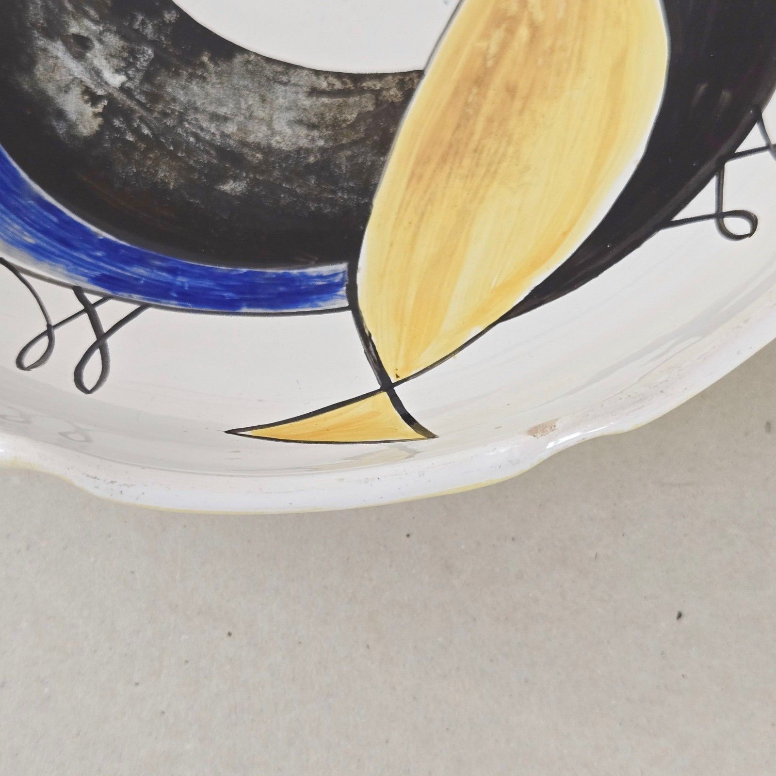 Vintage 1950s Saint Clement France 50s Rockabilly 1950s Ceramic Cup Plate photo vinterior