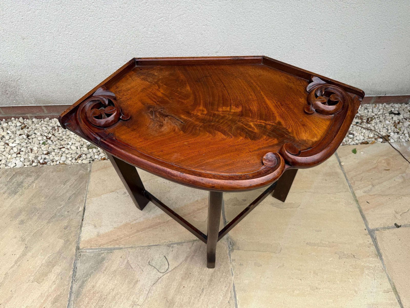 Antique Oak Carved Wooden Table