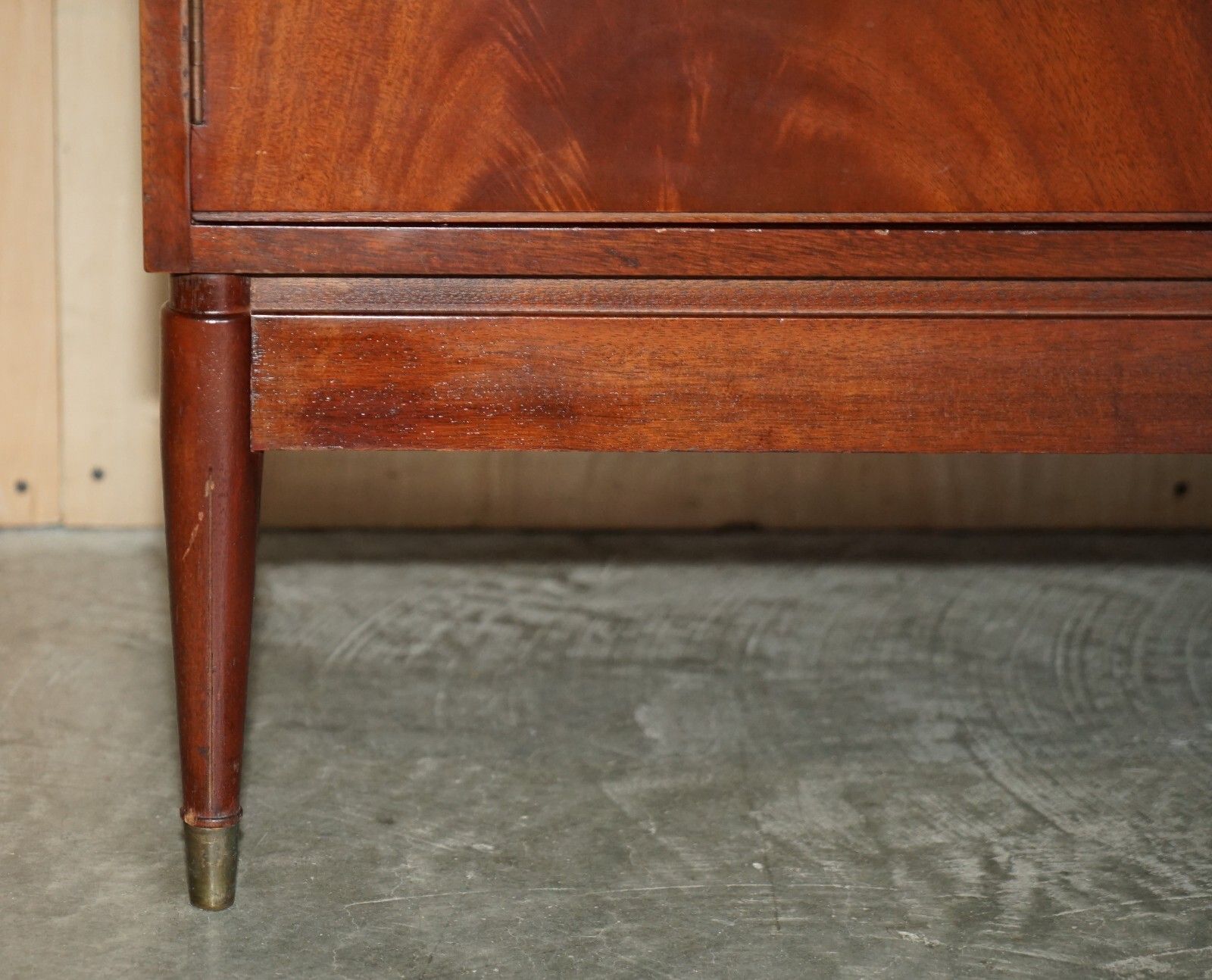 1966 Stamped Greaves & Thomas Mahogany Brass Sideboard Military Campaign Handles photo Furniture