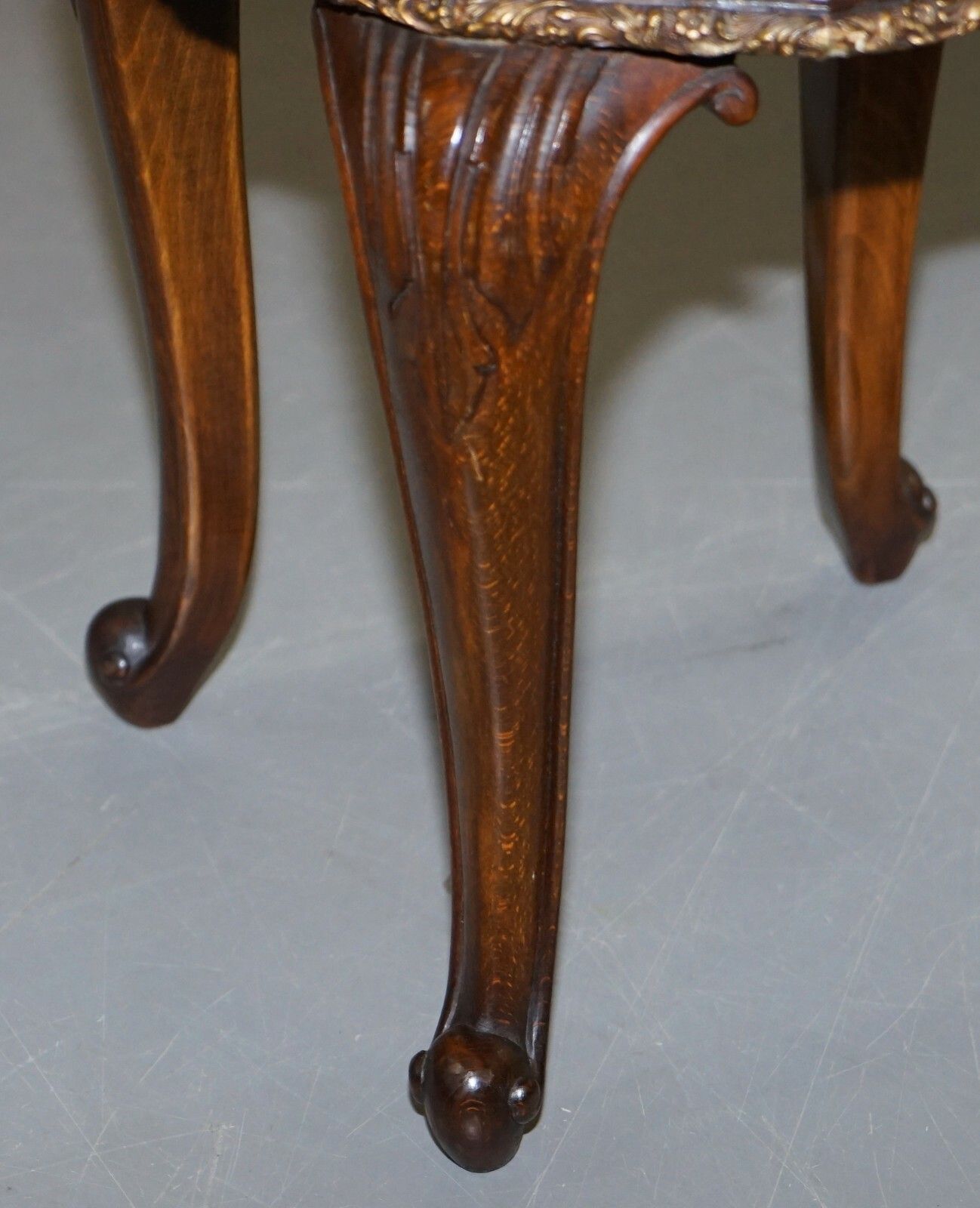 Sublime Pair Of Antique Circa 1860 Mahogany Carved Side Lamp Tables Velvet Tops photo vintage