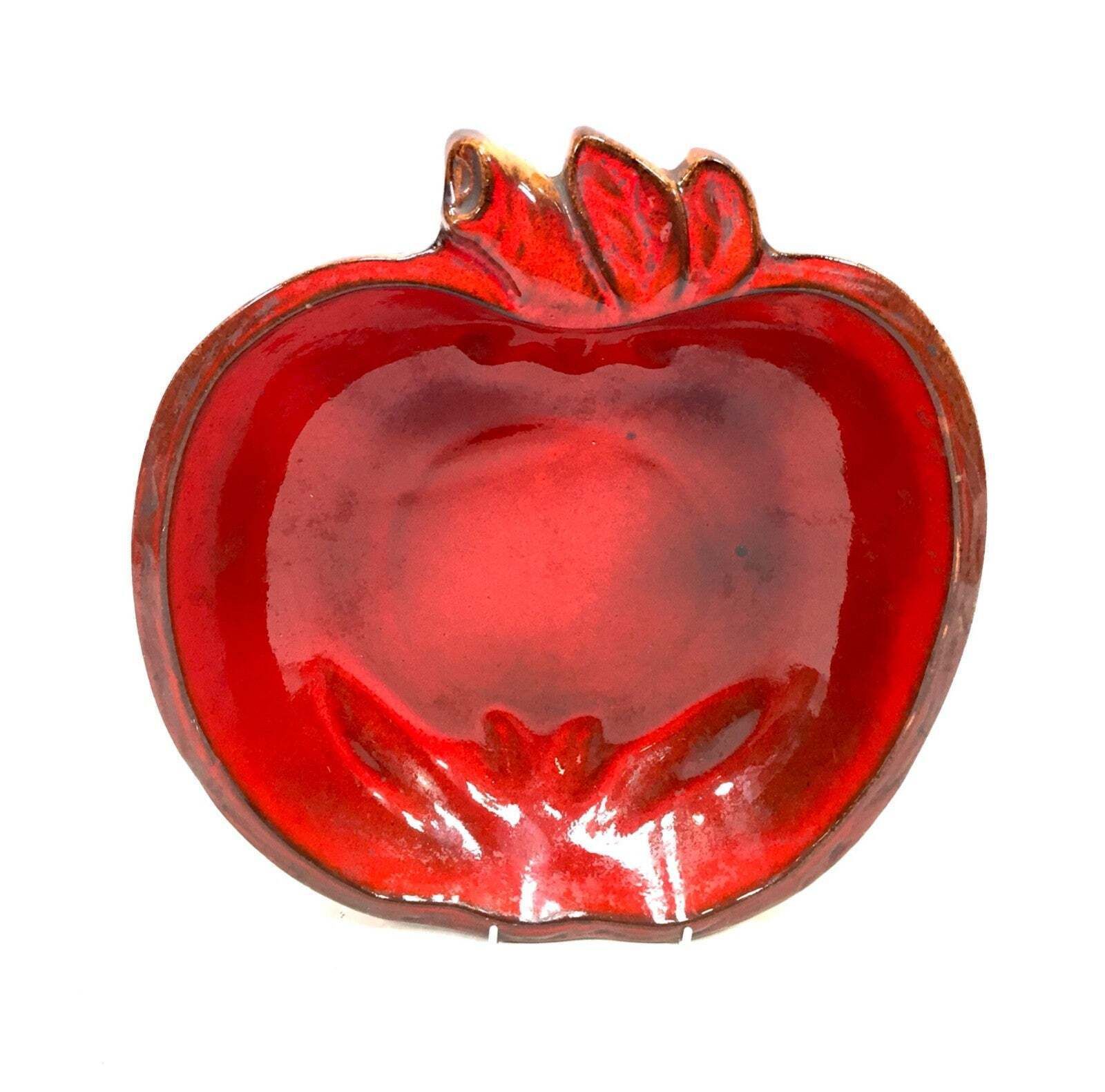 Vintage West German Pottery Apple Fruit Bowl Dish Carstens Factory 1970s Retro photo furniture