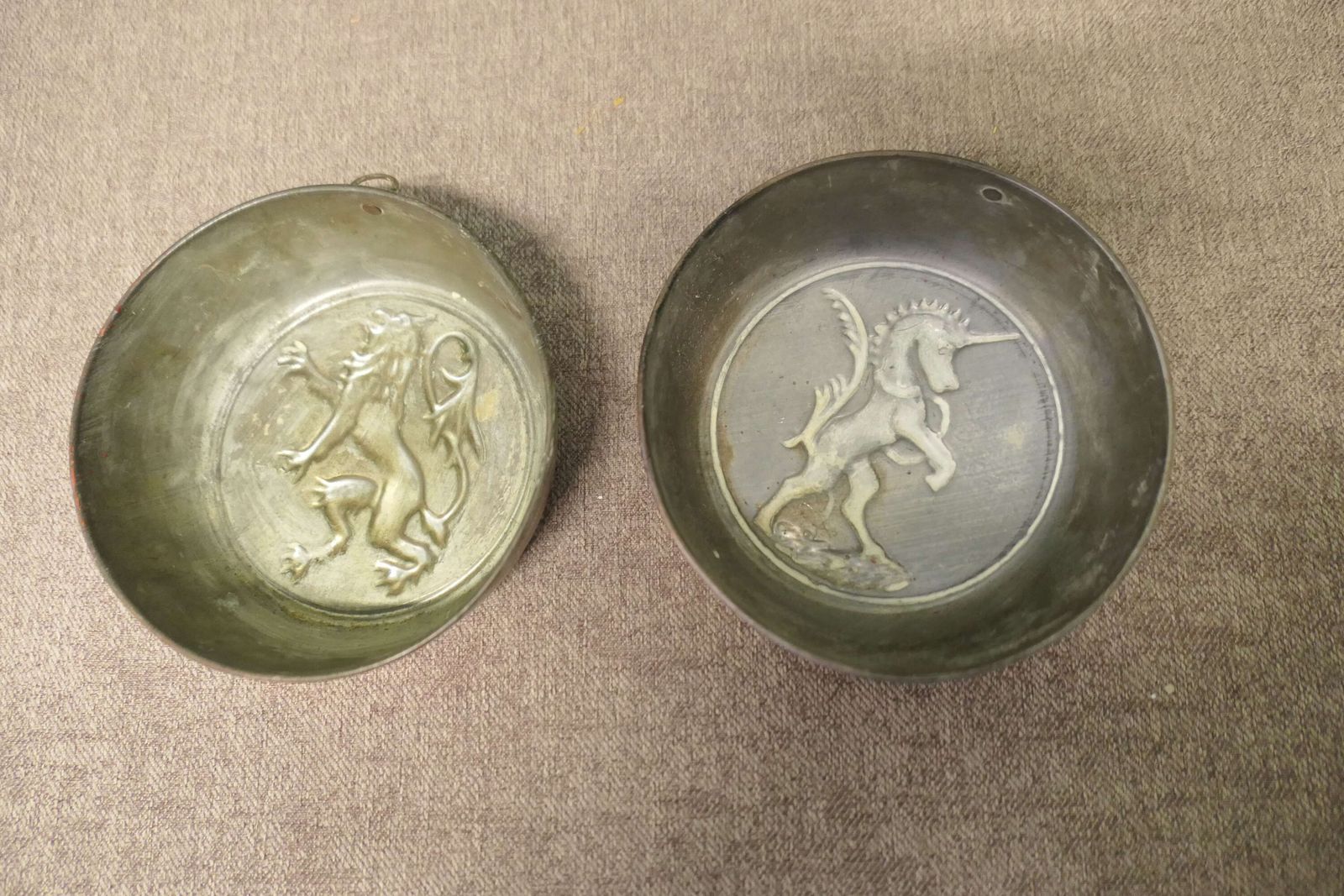 Two 19th Century Jelly Moulds, The Lion And The Unicorn photo buy