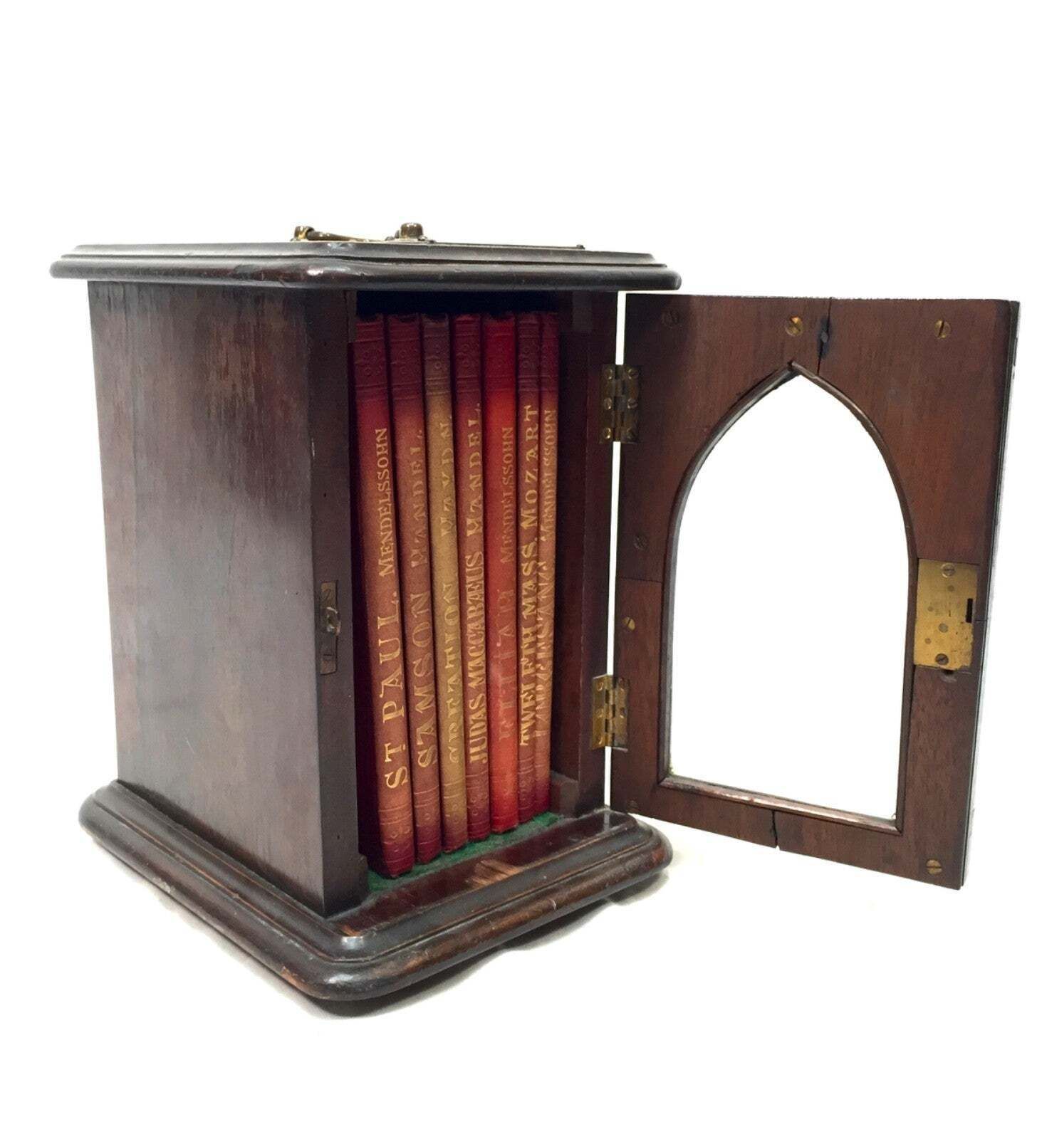 Antique Victorian Sheet Music Books In Wooden Glazed Display Box Cabinet C.1891 photo buy