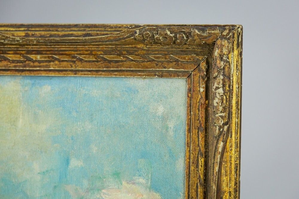 Cabot   Oil On Canvas Dog Portrait By Georges Lemmers 1871 1944 photo vinterior