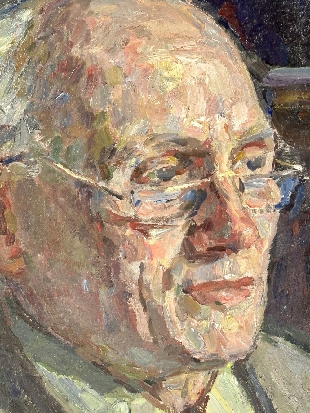 Oil On Canvas Of A Gentleman, 1950s photo for sale