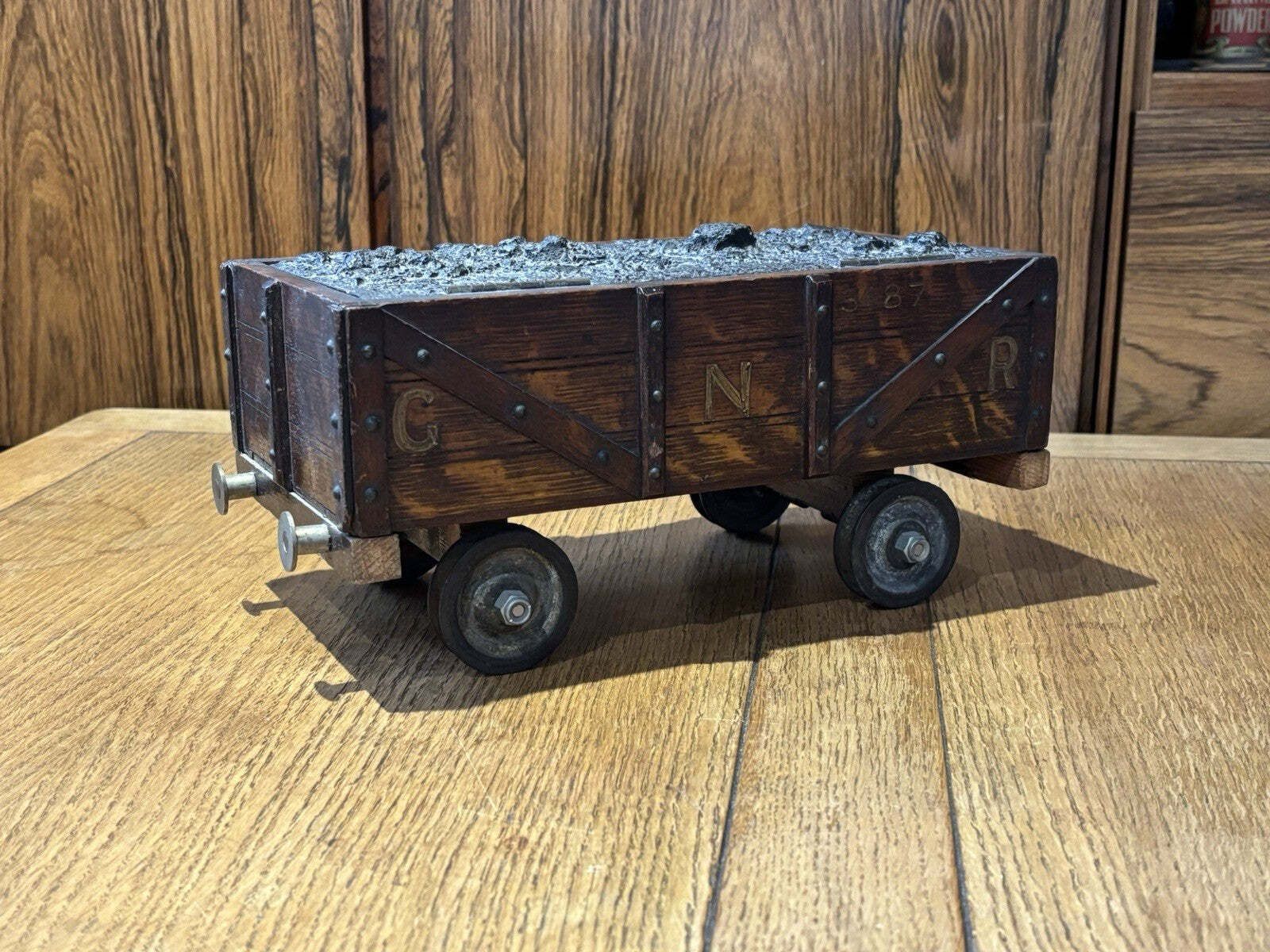 Victorian Novelty Railway Coal Truck Trinket Box, Desk Box, Jewellery Box photo furniture