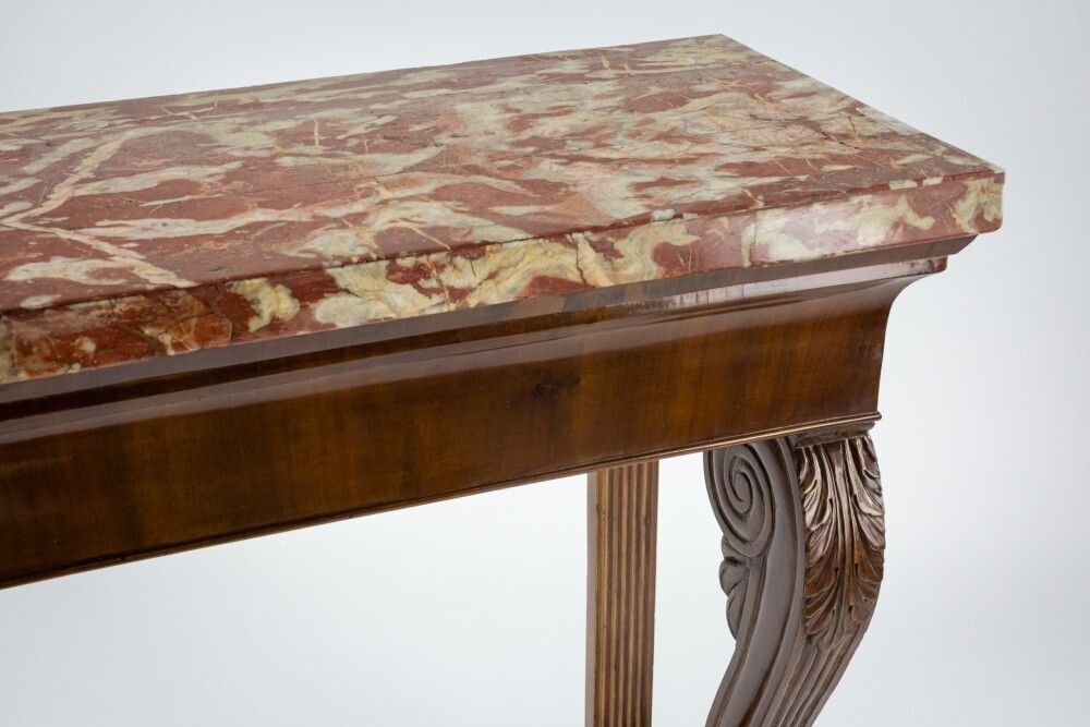 Early 19th Century Console With Incarnat Turquin Marble photo 2800.0