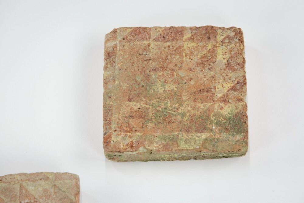 Pair Of Medieval Floor Tiles, 18th Century And Earlier photo for sale