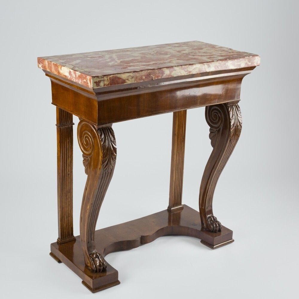 photo buy Early 19th Century Console With Incarnat Turquin Marble