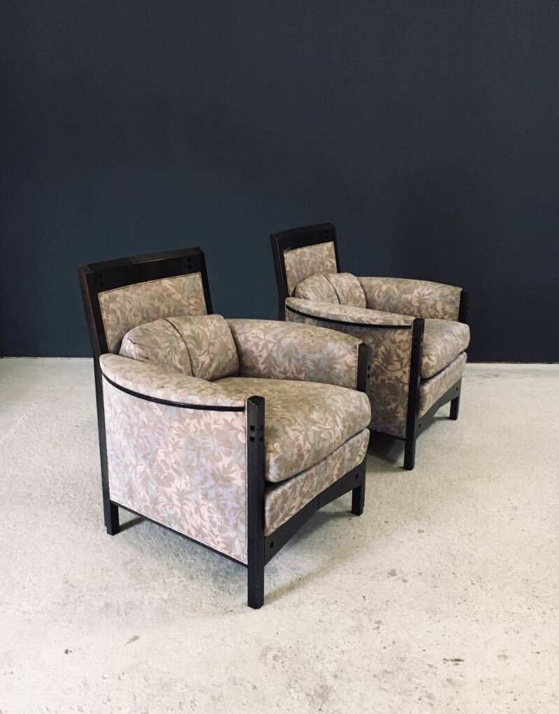Postmodern Design "Peggy" Lounge Chair Set Van Umberto Asnago Voor Giorgetti, Italië, Ca. Jaren 1980 photo 1100.0