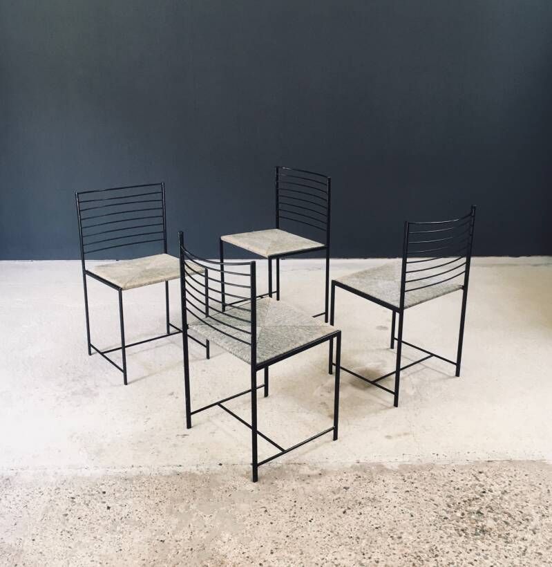 1100.0 Postmodern Design "Alice" Dining Chairs By Cidue, Italy 1980's photo