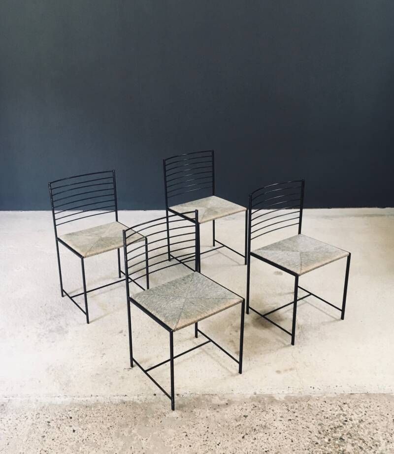 photo buy Postmodern Design "Alice" Dining Chairs By Cidue, Italy 1980's
